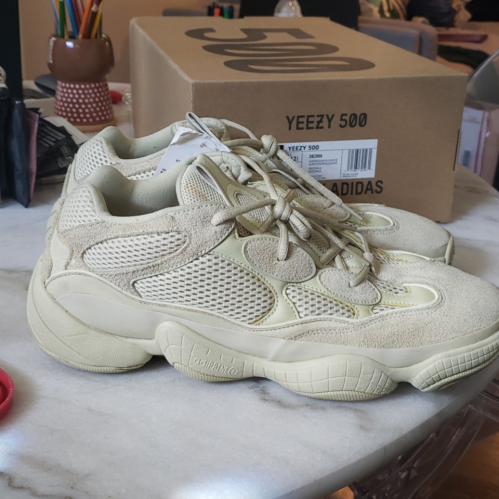 Mens Adidas Yeezy 500 Super Moon Desert Rat- 13